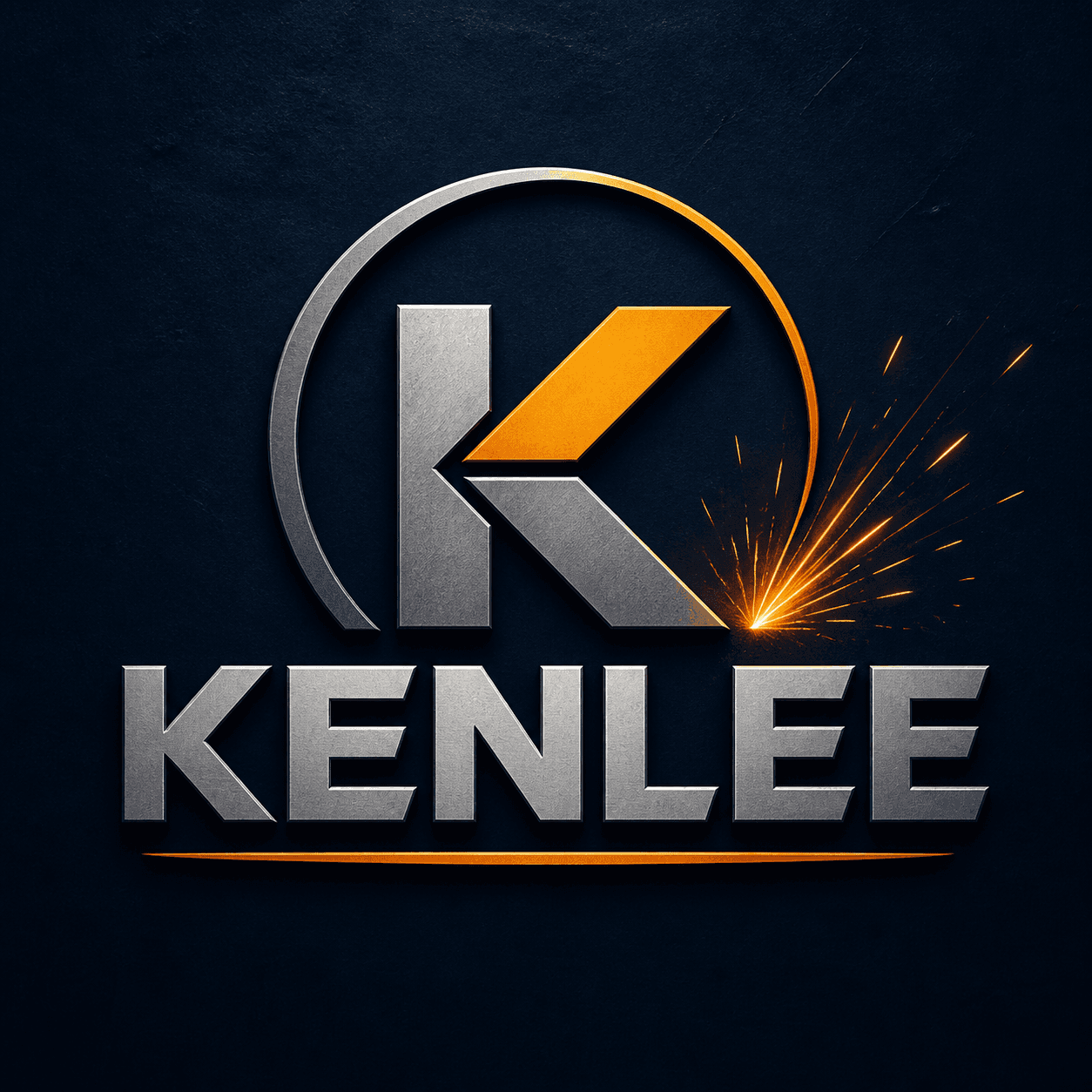 KENLEE industrial supplies brand mark with welding sparks